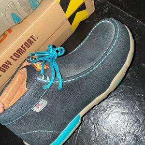 Twisted X Denim Blue and Tan Women's Boots